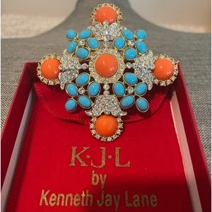 Kenneth J Lane Maltese Cross Brooch/Pendant